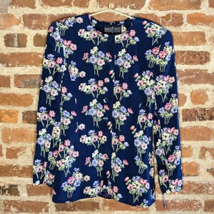 NWT Vintage Herman‎ Geist Size 8 Floral Jacket w/ Shoulder Pads